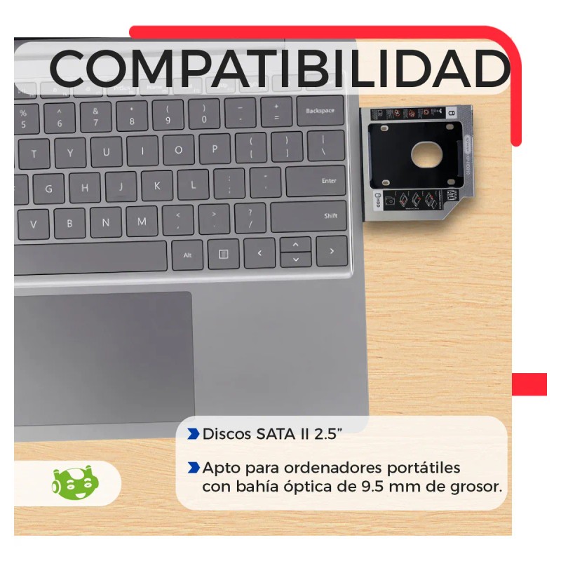 Caddy Adaptador Disco Duro Para Mac Sata 2.5 Ssd Hdd