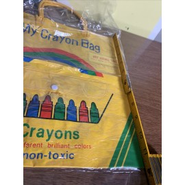 Vintage 1970s ‘my Crayon Bag’ NOS Rubber Plastic Name Tag Kids