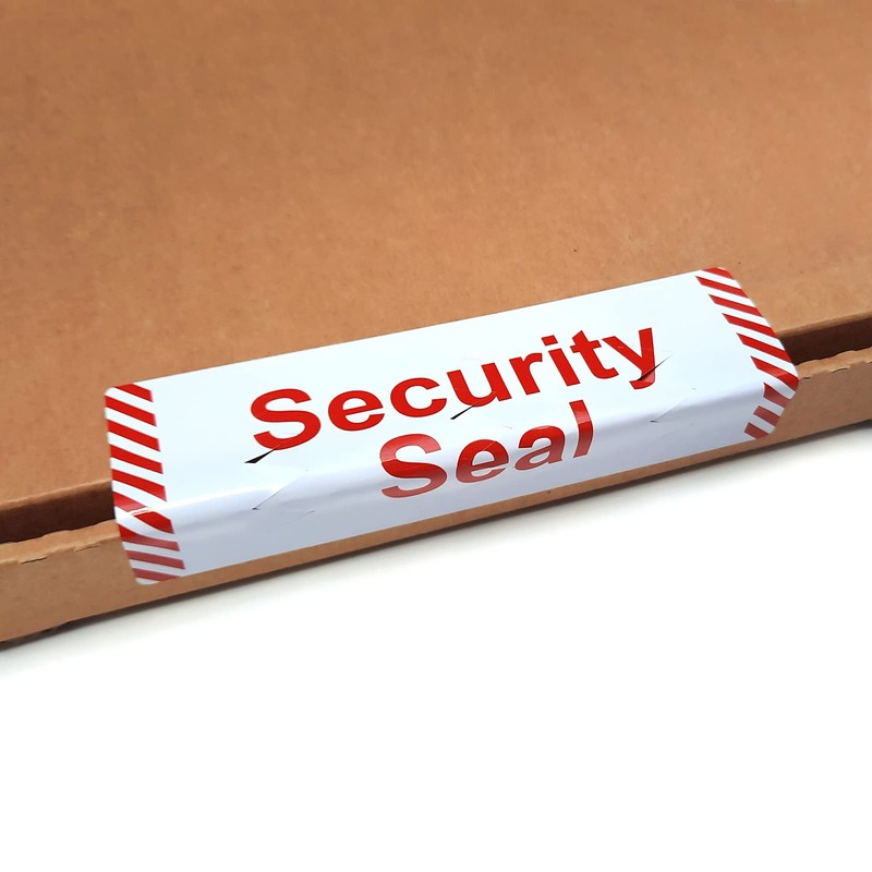 MD Labels Security Seal Stickers with Notches Print Security Seal
