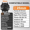 Compatible with Garmin Fenix 8-51mm/Fenix 7X/6X/5X/3/3HR, 26mm Wear-Resistant Nylon Band