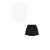 Champion Boys' Legacy Boy-Graphic Crew Neck with Logo Set, White