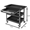 Torin Rolling Tool Cart with Drawer: 3 Level Tool Oragnizer