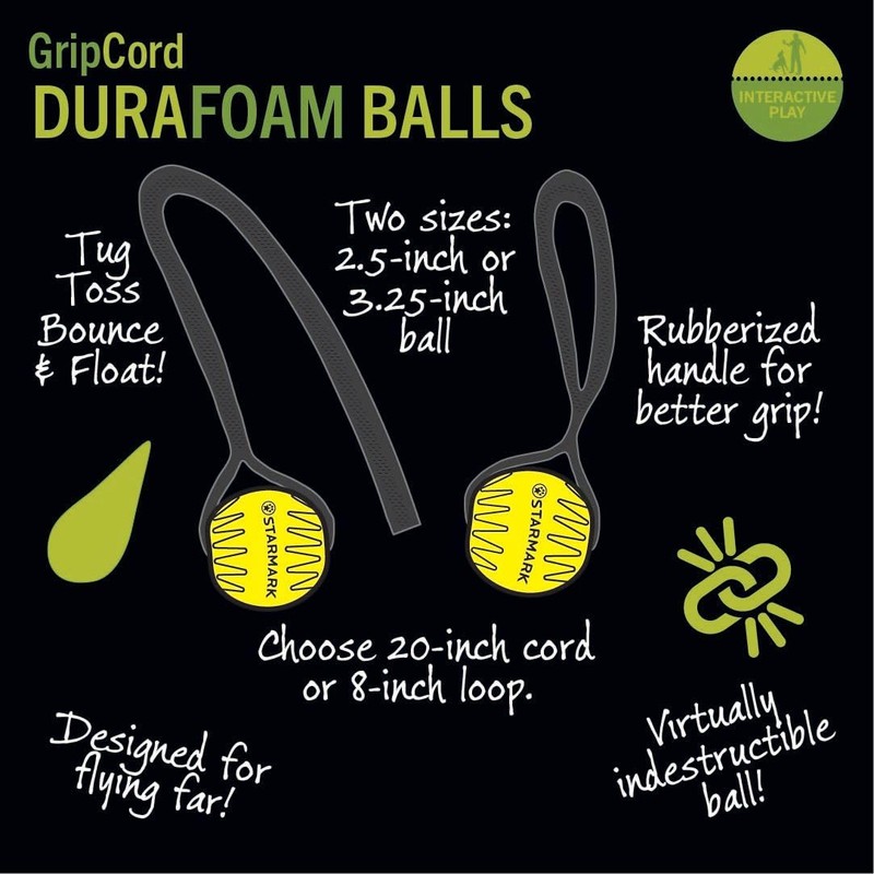 Starmark GripCord DuraFoam Ball Loop Medium