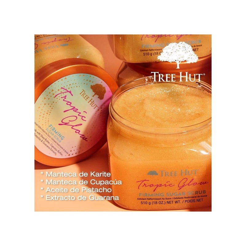 Exfoliante corporal Tree Hut Tropic Glow reafirmante de azúcar 510