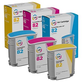 LD Remanufactured Ink Cartridge Replacement for HP 82 (Cyan, Magenta, Yellow, 3-Pack)