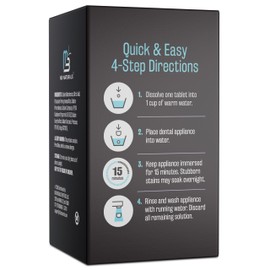 M3 Naturals M3 Naturals Coffee and Tea Retainer Cleaner Tablets, FSA HSA Approved, Removes Odors, Stains, and Plaque, 4-Month Supply, Denture Cleanser for Caffeine Enthusiasts