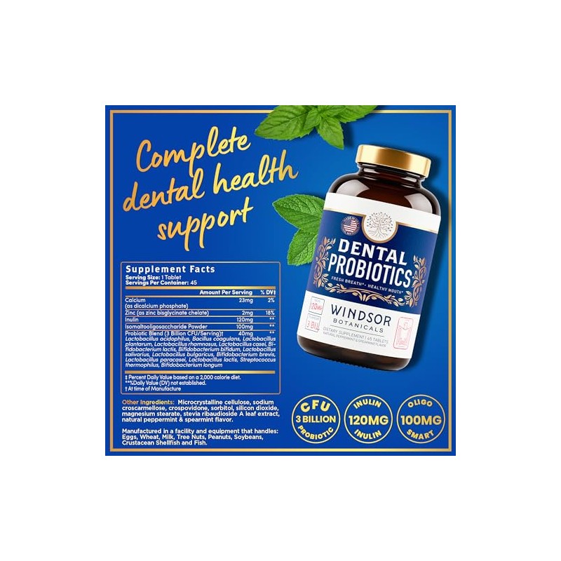 Windsor Botanicals | Probióticos Dentales para el Mal Aliento |