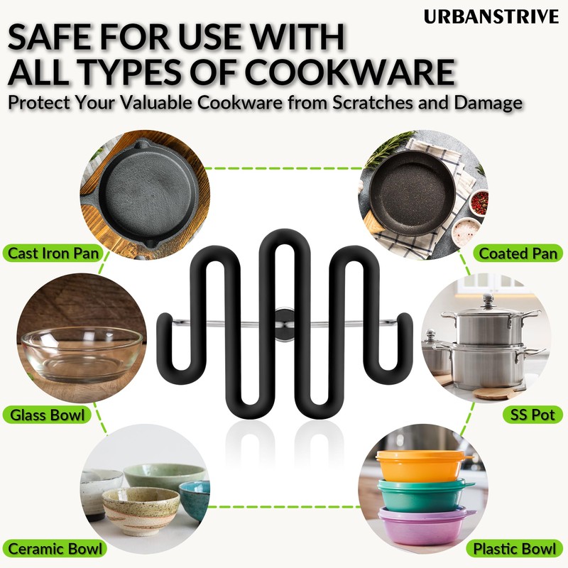 Urbanstrive Non-Scratch Silicone Potato Masher Kitchen Tool, Potatoes Masher Potato