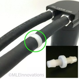 MLE Innovations Oil Catch Can Check Valve PCV Boost Pressure Vacuum Leak Gas Oil Turbo LS GDI