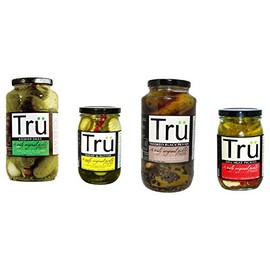 Tru Pickles 4 Pack - Original Dill, Bread & Butter, Smoked Black Pepper, Dill Heat