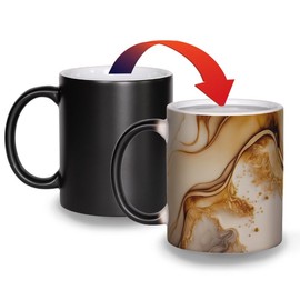 The Mug Experience Marble Dad Ceramic Matte Color Changing Mug, 12 oz, Kitchen Accessories