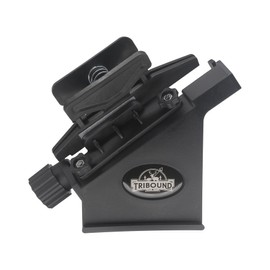 TRIBOUND Archery Fletching Jig with Straight and Right Helix Clamps, Arrow Feather Sticker Kit for DIY Repair (Black)