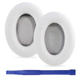 umvowuxa Replacement Earpads for Bose QuietComfort 35 (QC35) and QuietComfort 35 II (QC35 II) Headphones, Ear Pads Made of Premium Comfortable Protein Leather and Noise-Isolating Memory Foam (White)