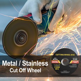 NORJIN 100 Pack 5 inch Cut Off Wheels, 5" x.040 x7/8" Ultra Metal & Stainless Steel Cutting Wheel, Professional Fast Cutting Disc for Angle Grinder