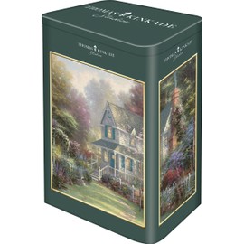 Schmidt Spiele 59925 Thomas Kinkade, Victoria Garden II, 500 Pieces Puzzle in a Nostalgic Tin, Multi-Coloured