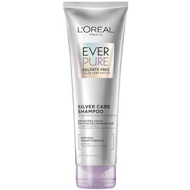 Lâ€™Oréal Paris Champú iluminador y nutritivo EverPure de L'Oréal Paris para cabello gris, fórmula vegana sin sulfatos con péptidos, 8,5 onzas líquidas