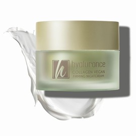 hyaluronce Vegan Collagen Night Cream - Regenerating Night Cream for Face & Neck, Intense Moisture & Smoother Skin, with Vegan Collagen Amino Acids and Peptides, for Sensitive & Mature Skin