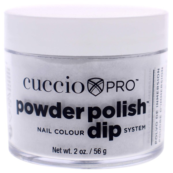 Cuccio Pro Powder Polish Dip - Platinum Silver Glitter - Nail Lacquer for Manicures & Pedicures, Easy & Fast Application/Removal - No LED/UV Light Needed - Non-Toxic, Odorless, Highly Pigmented - 2 oz