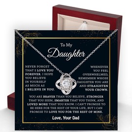 To My Daughter Gifts, Father Daughter Gifts From Dad, To My Daughter Necklace From Dad, Birthday Gift For Daughter From Dad, Jewelry For Daughter From Dad, Dad Daughter Gifts With Christmas, Wedding