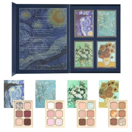 MilleFée Painting Eyeshadow, Gogh Series Complete Box, 4 Pieces, Box Included, Present Gift MilleFee