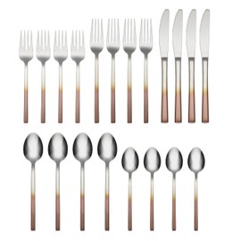 Cambridge Copper Ombre Kelvin Piece Flatware Set, 20 Count