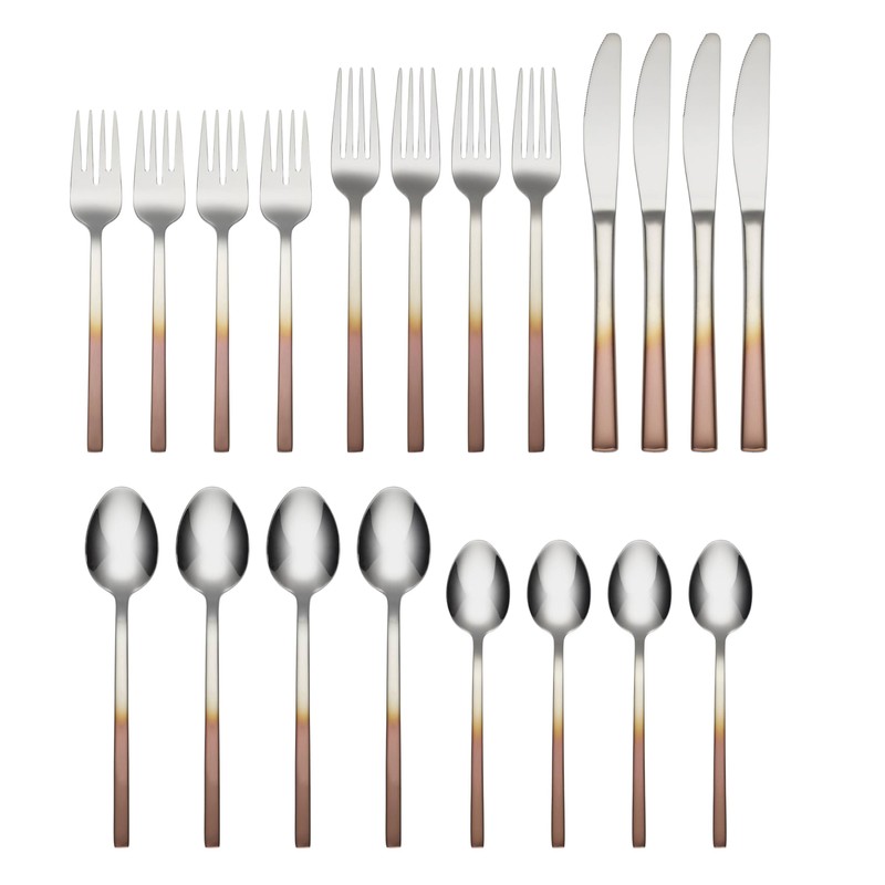 Cambridge Copper Ombre Kelvin Piece Flatware Set, 20 Count