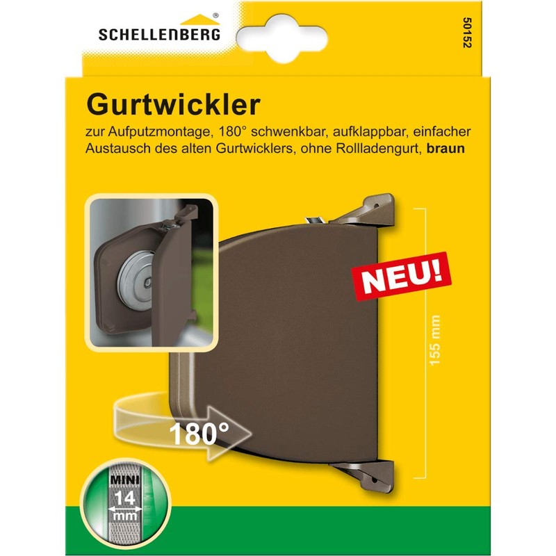 Schellenberg Mini 50152 Shutter Cord Winder Screw-on Collapsible Brown