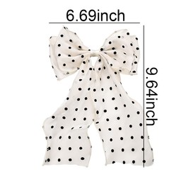 Hair Bow Clips for Women Girls French Barrette Hair Bows Polka Dot Hair Bow Tassel Ribbon Bowknot Hair Clips with Long Tail Vintage Hair Accessories for Women Mesh Bow Hair Clip