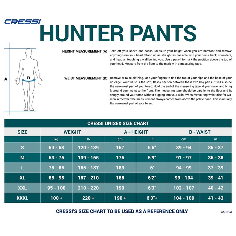 Cressi Hunter Rash Guard Pants, Camo Blue, XL
