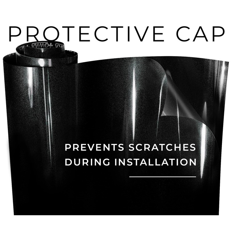 VViViD+ Ultra Gloss Black Metallic Diamond Crystal Vinyl Car Wrap