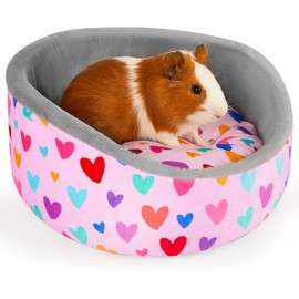 Glittme Soft Rabbit & Guinea Pig Bed - Thick Removable Mat, Machine Washable, Cozy Cuddler Cup Bed for Guinea Pig, Rabbit, Ferret