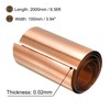TA-VIGOR 1Pcs Copper Sheet Roll, 2000mm x 100mm x 0.02mm