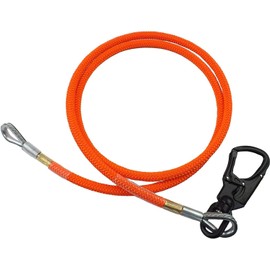 Steel Core Flip Line for Tree Climbing, 5/8 in x 15 ft - USA Made, Aluminum Swivel, Arborist Equipment for Climbing with Spikes & Gaffs