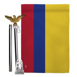 Copa America 2024 Colombia Flag Eagle Pole Kit Bandera para Colombian Decor Stand Set FIFA Sports Fan Gifts World Cup 2026 Wall Tapestry Football Soccor League Patriotic Decorations Made in USA