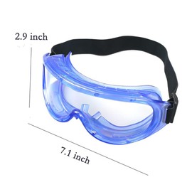 Anti-Fog Protective Safety Goggles Clear Lens Wide-Vision Adjustable Chemical Splash Eye Protection Soft Lightweight Eyewear