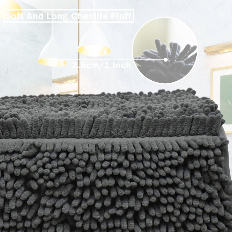 Non-Slip Bath Mat - 40 x 60 cm, Fluffy Bath