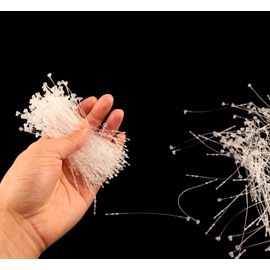 TIAMALL 2000 Pcs Hang Tag String Plastic Tag Fastener for Clothing Tags (3 inches, Clear)