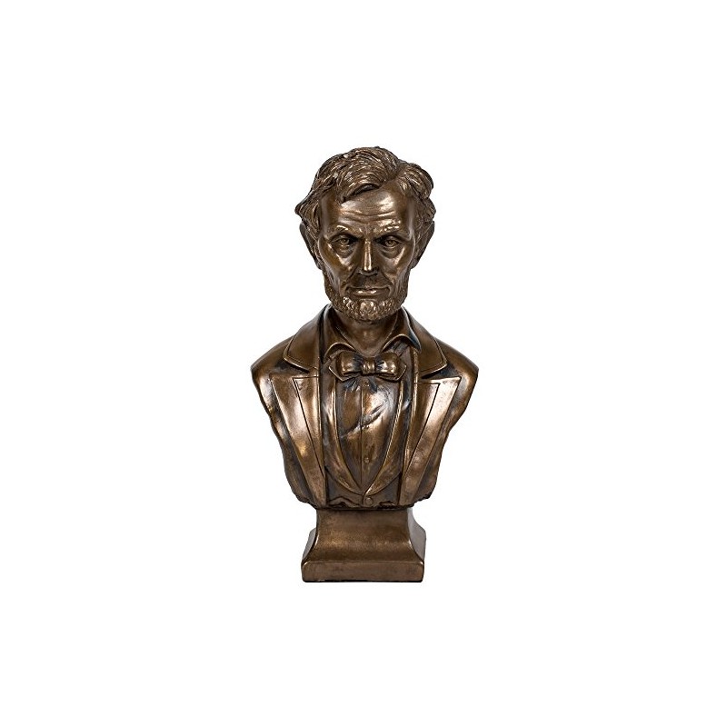 PTC 7.5 Inch Bronze Colored Abraham Lincoln Bust Figurine Statue