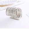 T Waikikaku Coil Women's Wide Silver Casual Accessory Bangle, Zinc,