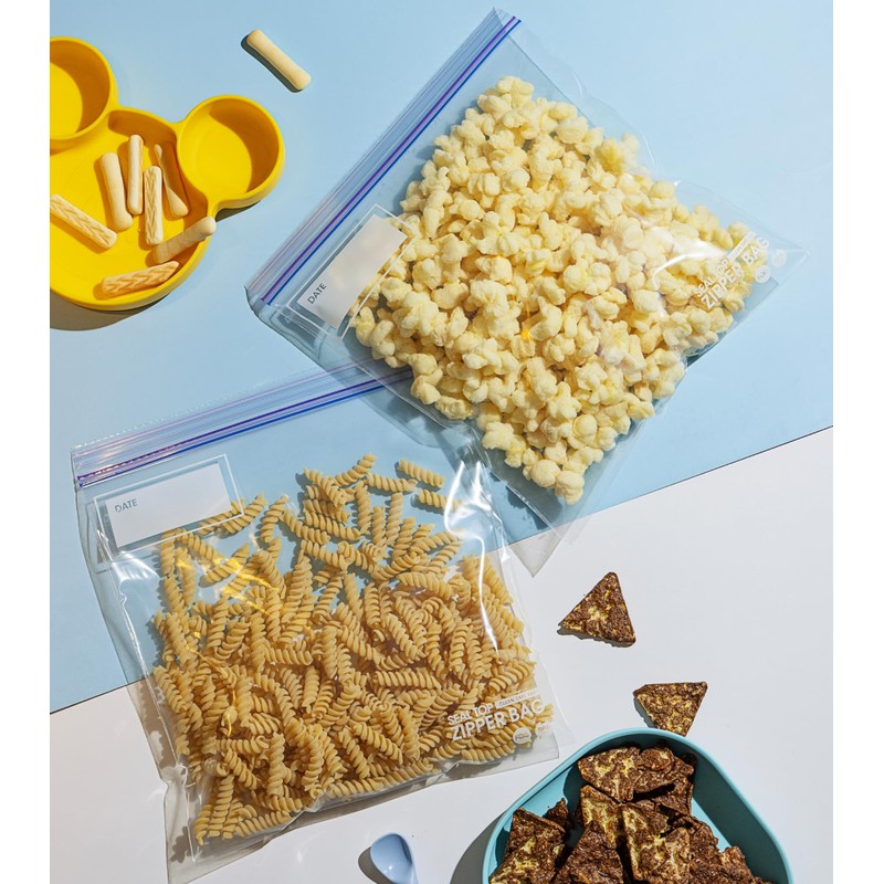 Freezer and Regular Double Zip Food Storage Bags, Combo Pack,