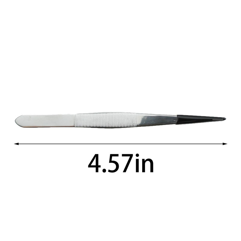 TAODAN 3PCS Premium Stamp Tweezers Set Stainless Steel with Rubber