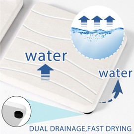 3PCS Water Absorbing Stone Tray, Fast Drying Stone Sink Tray, Stone Soap Tray, Water Absorbent Diatomite Tray, Diatomite Coasters for Kitchen Sink Bathroom Counter, Hand Soap Dish Toothbrush Holders