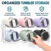 Stackable Water Bottle Organizer Rack, 2 Tier Clear Plastic Holder