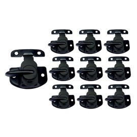 QCAA Cam-Action Windows Sash Lock & Keeper, Flat Black, 10 Pack, Made in Taiwan