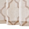 TOPICK Linen Look Curtains, Geometric Panel Curtains, Moroccan Curtains, Blackout