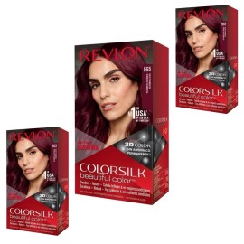 Revlon 3 PACK - REVLON COLORSILK 565  TINTE PARA CABELLO COLOR ROJO FRAMBUESA