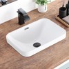 KDKSC Bathroom Vessel Sink 18.2'' x 13.3'' Small Semi Recessed