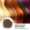 Hair Extension Tool Kit with Silicone Rings Crochet Pulling Hook