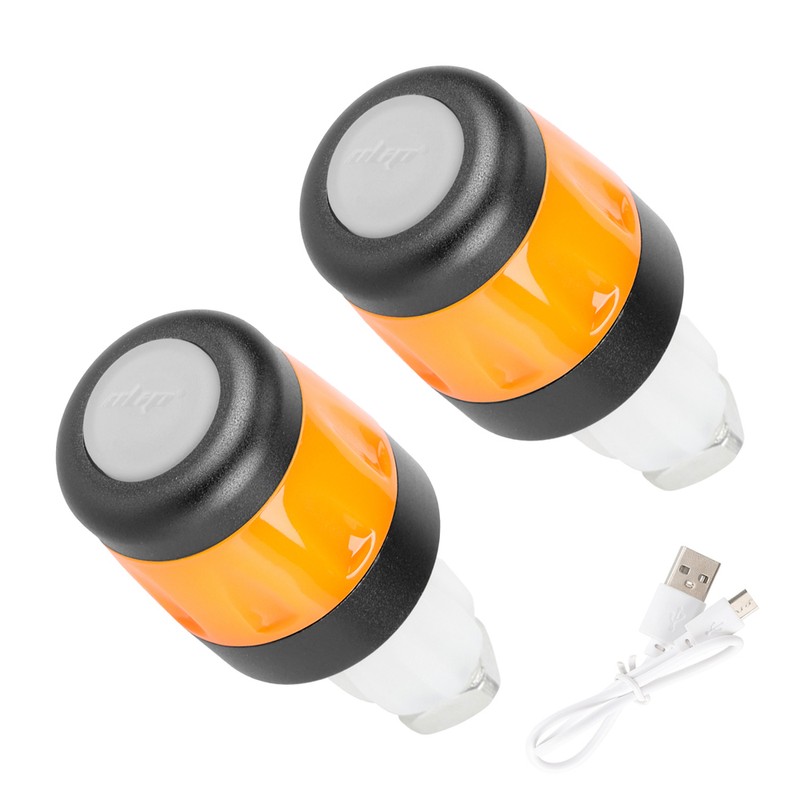 2pcs Electric Scooter Handlebar Lights LED Warning Light Handlebar Plug