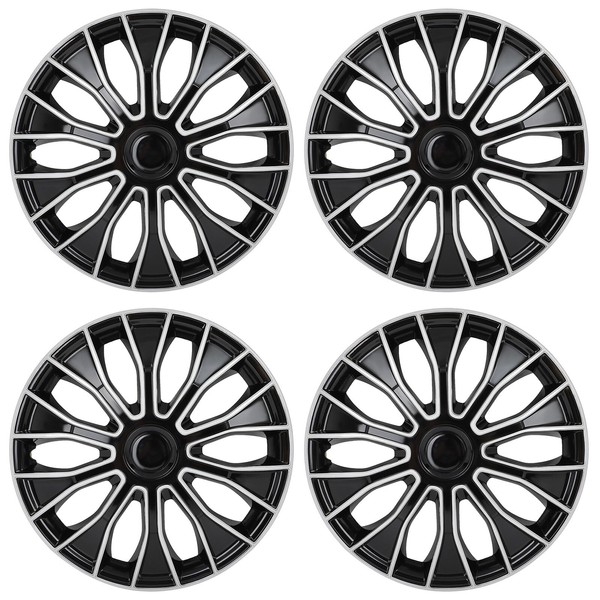 ECCPP 4PC Set 15 Inch Hubcap Wheel Cover OEM Replacement Full Lug Skin Durable-Modern & Stylish Auto Tire Replacement Exterior Cap-Snap On Hubcap